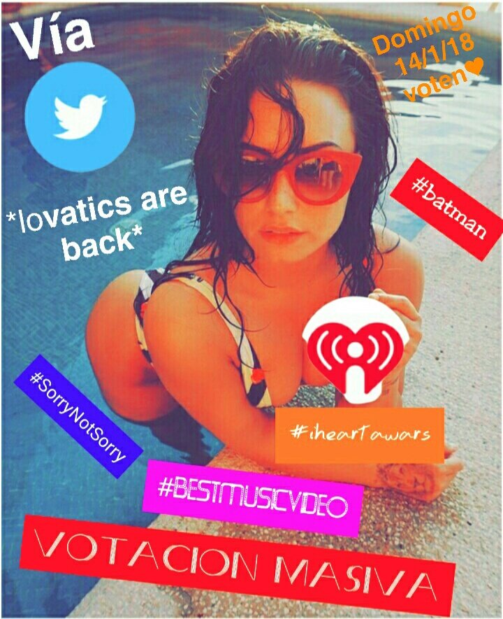 Aimep3_music's tweet photo. #SorryNotSorry #iHearAwards #CutestPet #Batman #DemiLovato #Lovaticsareback retwittenlo cuenta como voto mientras mรกs rewits mรกs oportunidades de ganar hay ๐ https://t.co/VmNeTjRoTC