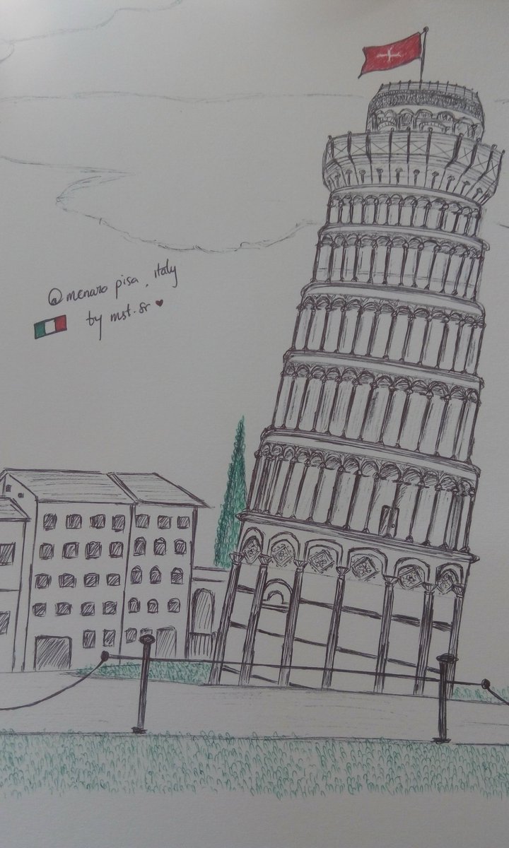 masitarts's tweet photo. Perfetto è quando sei grato per quello che hai e smetti di lamentarti di ciò che non puoi ottenere - Johan Hans 

#architecture #towerofpisa #Italy #sketchbook #drawforfun #buildings #loveart #pen #folloMe https://t.co/QWb74kQehU