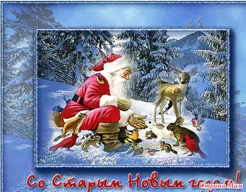 Открытки на старый новый год в хорошем качестве, днем
