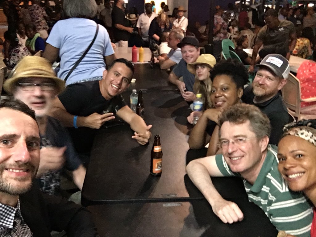 DanMirvish's tweet photo. #TheGregoryBayneDanceExperience  #BIFF2018 @gregorybayne @KEISHAinc #TouchMyMonkey #FishFry #Barbados https://t.co/8lCiFA87jN