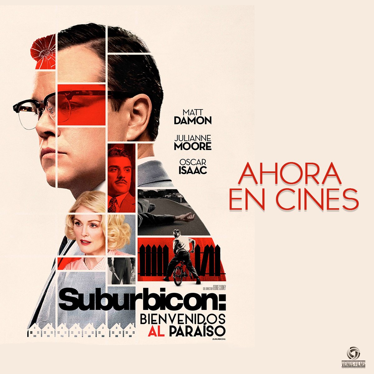 VenusFilmsEc's tweet photo. Desde hoy #Suburbicon en todos los cines de #Ecuador. https://t.co/UhqDqlZIDF
