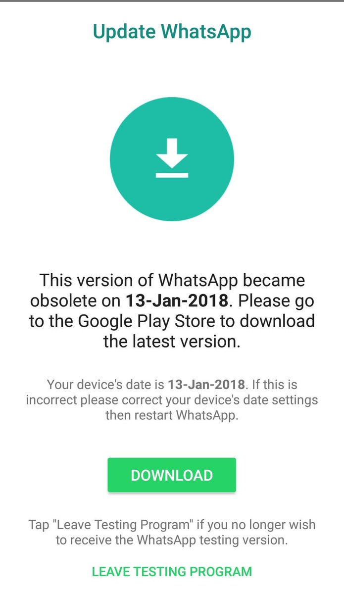 Dhananjay Tech On Twitter If You Get The Update Whatsapp Error