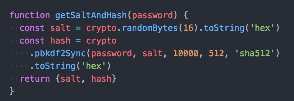 a getSaltAndHash function