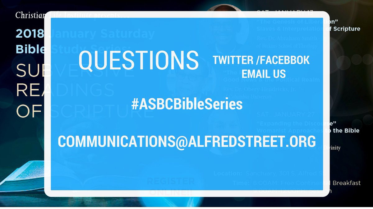 Join us Live at AlfredStreet.org &amp; Send Your Questions to be answered to us below, post using #ASBCBibleSeries or EMAIL US!!! We look forward to the Word!!
.
#ASBC #Saturday #church #biblestudy #worship #prayer #praise #learning