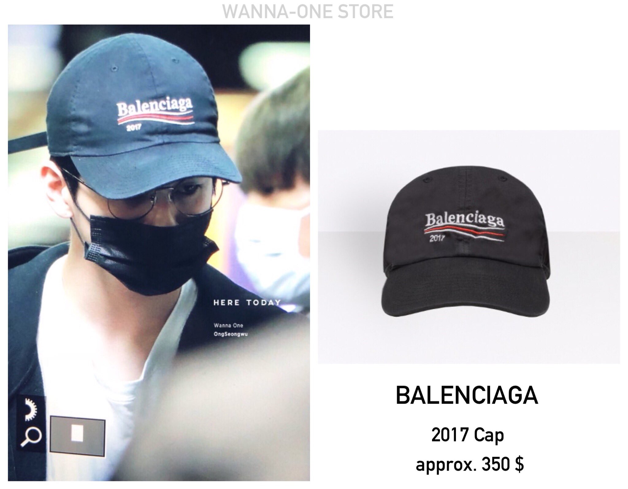 WANNA ONE STORE on X BALENCIAGA 2017 Cap approx. 350 Credit pic HERETODAY 825 OngSeongwu WannaOne https t Df8UcGbdIy https t IWJSmSX2i2 X