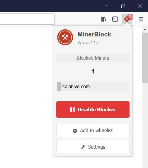 GitHub - xd4rker/MinerBlock: An efficient browser extension to block  browser-based cryptocurrency miners all over the web.