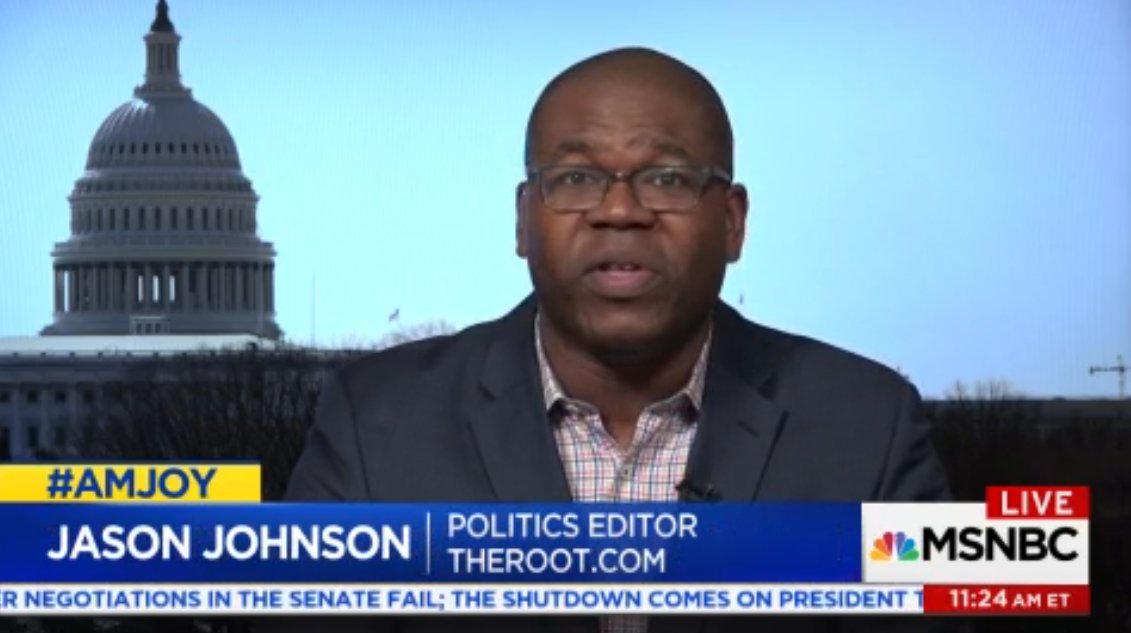 msnowevents's tweet photo. .@DRJASONJOHNSON: Democrats recognize that their best option is not to try to negotiate with crazy supervillains but to actually just come up with a plan and recognize that the Joker or Mitch McConnell are going to get bored and they’re going to realize this is hurting us #AMJoy https://t.co/ZfRs9Sdc6a