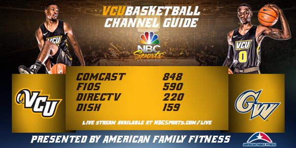 Here's where to watch today's contest against George Washington. #LetsGoVCU