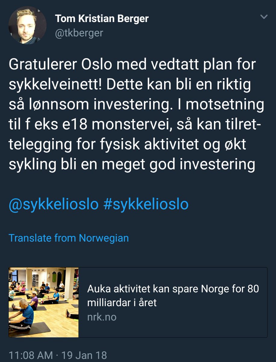 Retweet hvis du sykler i Oslo. Like hvis du sykler om vinter'n