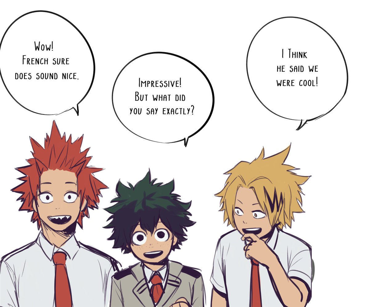 Shinsou speaking French.. 