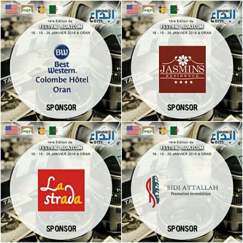 OranSdh's tweet photo. La Colombe Hôtel, Jasmins Résidence, La Strada et le groupe de promotion immobilière Sidi Attalah sont aussi nos sponsor pour notre première édition du Festival Ibda3com du Court Métrage et de la Photographie.
#Ibda3Com #SDH #MEPI #FICEP https://t.co/gdvXLa0hno