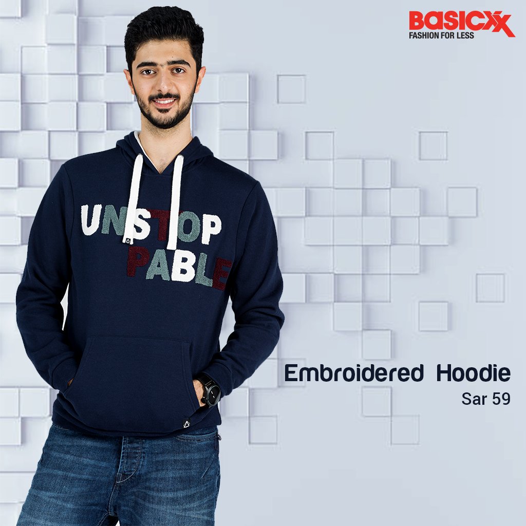 Basicxxme's tweet photo. Be casual yet trendy! Get your hands on this embroidered hoodie.
تحلي بإطلالة من بساطة الكاجوال والأناقة الكاملة في نفس الوقت مع هذه الكنزات المطرزة ذات القبعة  - https://t.co/FAfECEflOD 
#السعودية #بيس_أكس #الرياض #الظهران #جدّة https://t.co/Msz8tE3vgR