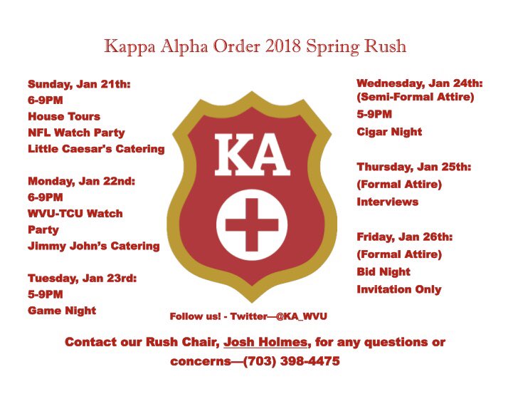 Kappa Alpha Order Twitter: "Be sure to stop by the KAstle for our upcoming Rush events! #RushKA https://t.co/LRHTTJXCLA" Twitter