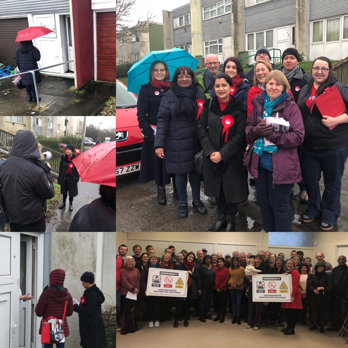 The rain hasn’t dampened our spirits in Milton Keynes with <a href="/HackneyAbbott/">Diane Abbott</a> &amp; Shami Chakrabarti on our NHS Action Day #LabourDoorstep #SaveOurNHS