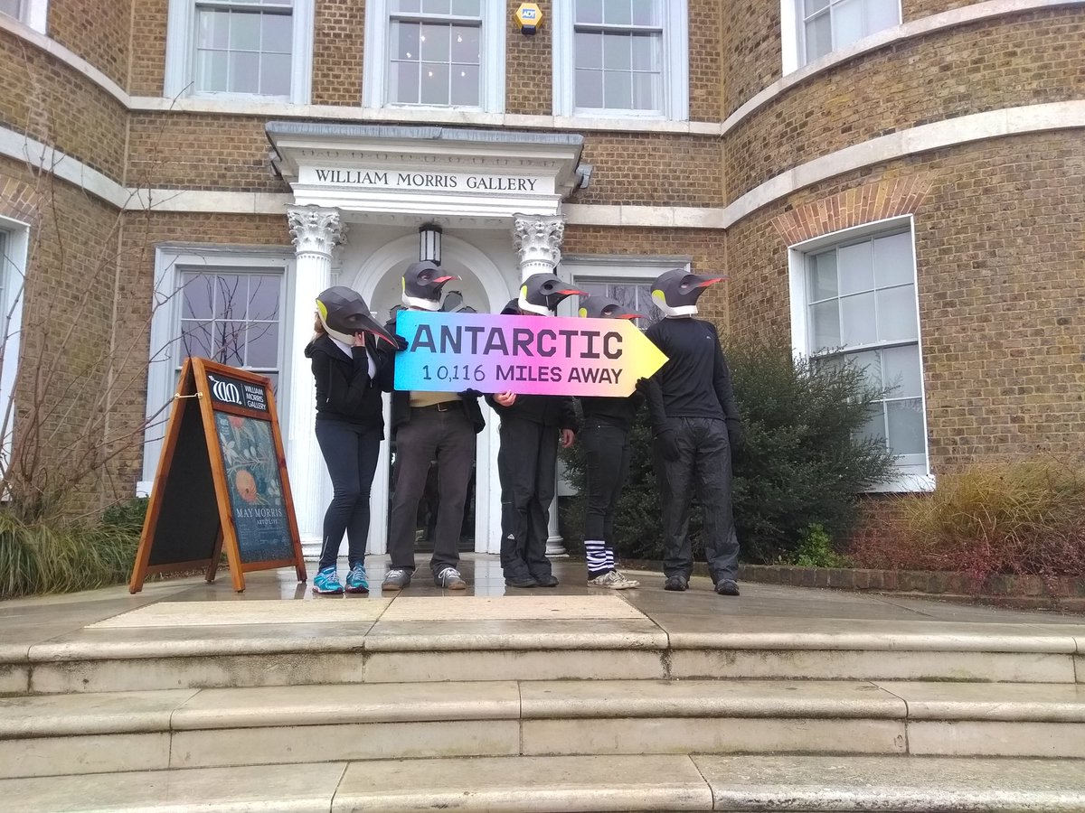 GPWalthamForest's tweet photo. We've had great fun in Lloyd Park, the home of William Morris, today. But this is just the beginning of our new #ProtectAntarctic campaign. #E17 hasn't seen the last of these pesky penguins! https://t.co/zx7kTn7arZ