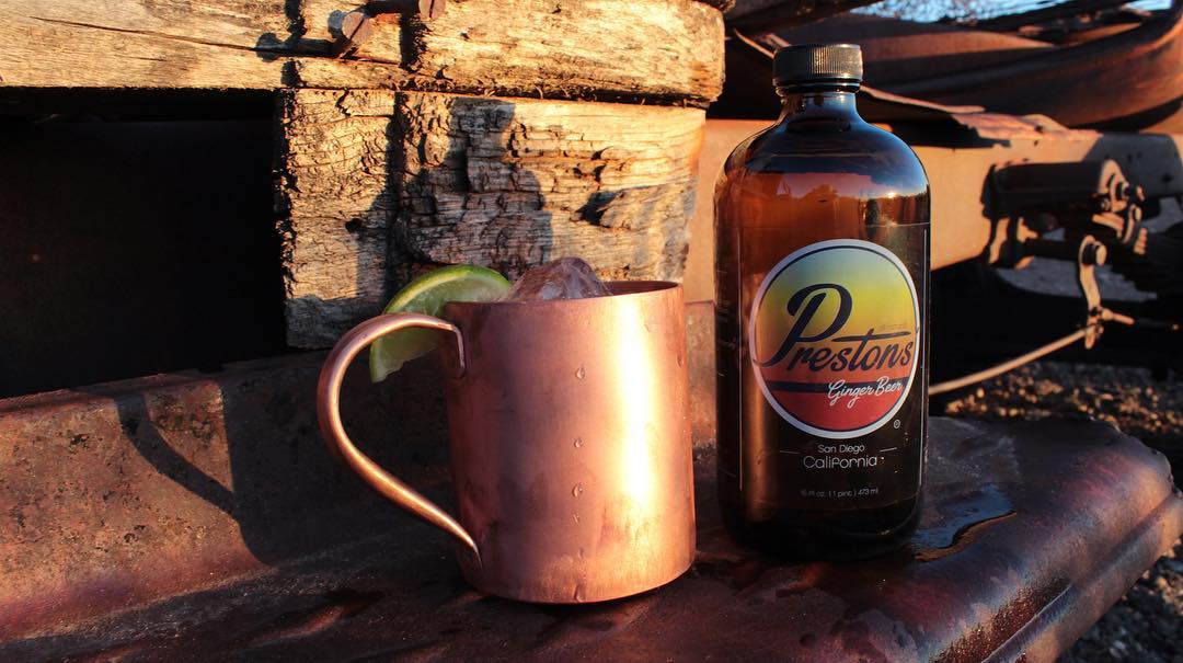 TheAmericanMule's tweet photo. The pure taste of authenticity from our neighboring state of California! We had the pleasure of meeting with Harry Preston from @prestons_ginger_beer last summer on the beaches of San Diego. 
#california #sandiego #americanmule #gingerbeer #madeintheusa #refreshing #mugshot https://t.co/NvkdeTS4gT