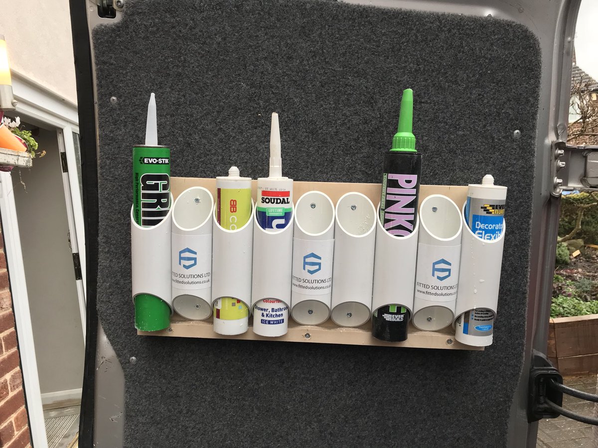 fittedsolution's tweet photo. A hour well spent making removable tube storage for the van simple quick and hopefully time saving #birchply using @ButtonfixUK @Festool_GB nice clean cuts on the kapex. #toolstorage #solventweld #neat #timeismoney #fittedsolutions #kitchenfitter #chipy #eastmidlands #derby https://t.co/KPZY8DOKvF