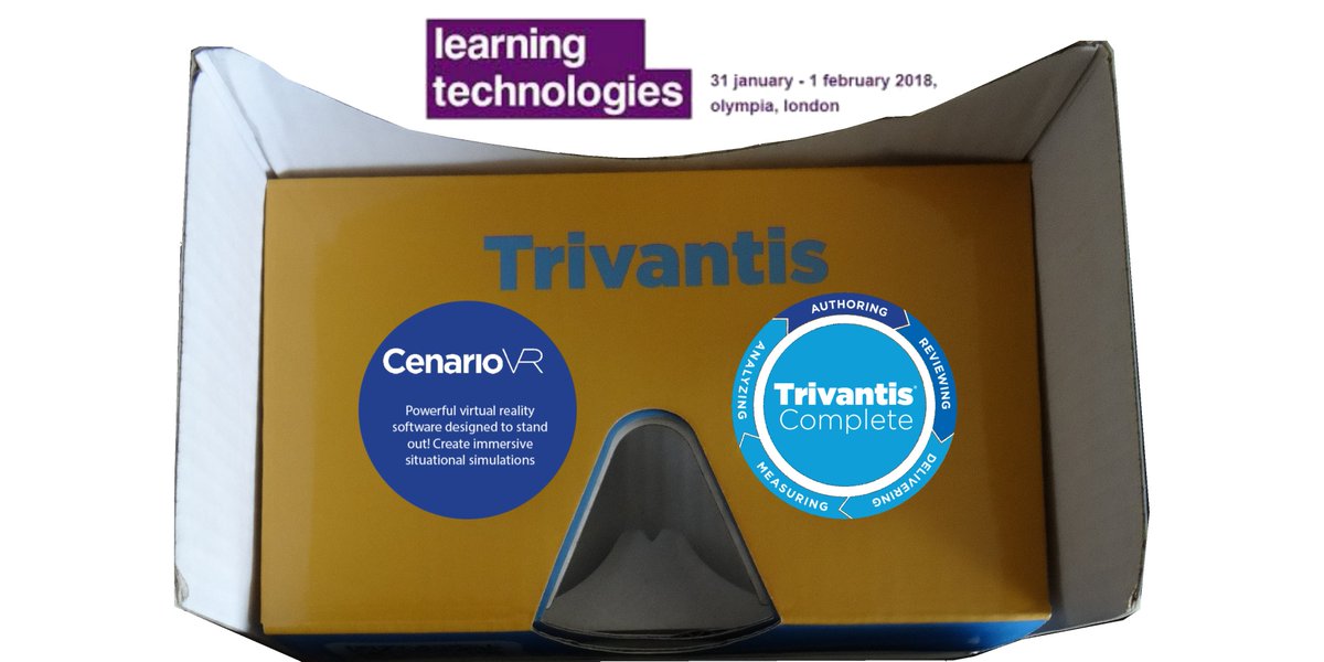lancechealy's tweet photo. If you'll be at @LT18uk, checkout @johnblackmon's presentation of our new #elearning #VR tool, #CenarioVR, on Jan 31 at 15.30 in Theatre 3. Swing by Booth D17 for info about @Lectora, #CourseMill, @eLearningBros, @BranchTrack, #Vaast &amp; @Trivantis Complete. https://t.co/N8Mbh4hJSy https://t.co/yulhclLgz5
