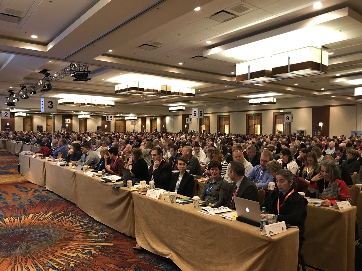 NCAADIII's tweet photo. The Division III Business Session has now begun. #NCAAD3, let’s get down to business! #NCAAConv https://t.co/0pUyDZrxvb