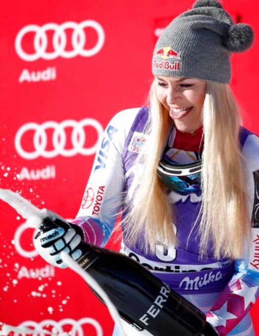 lindseyvonn's tweet image. Cheers to win #79!!! Congrats @JankyLilJ 💪🏻🍾