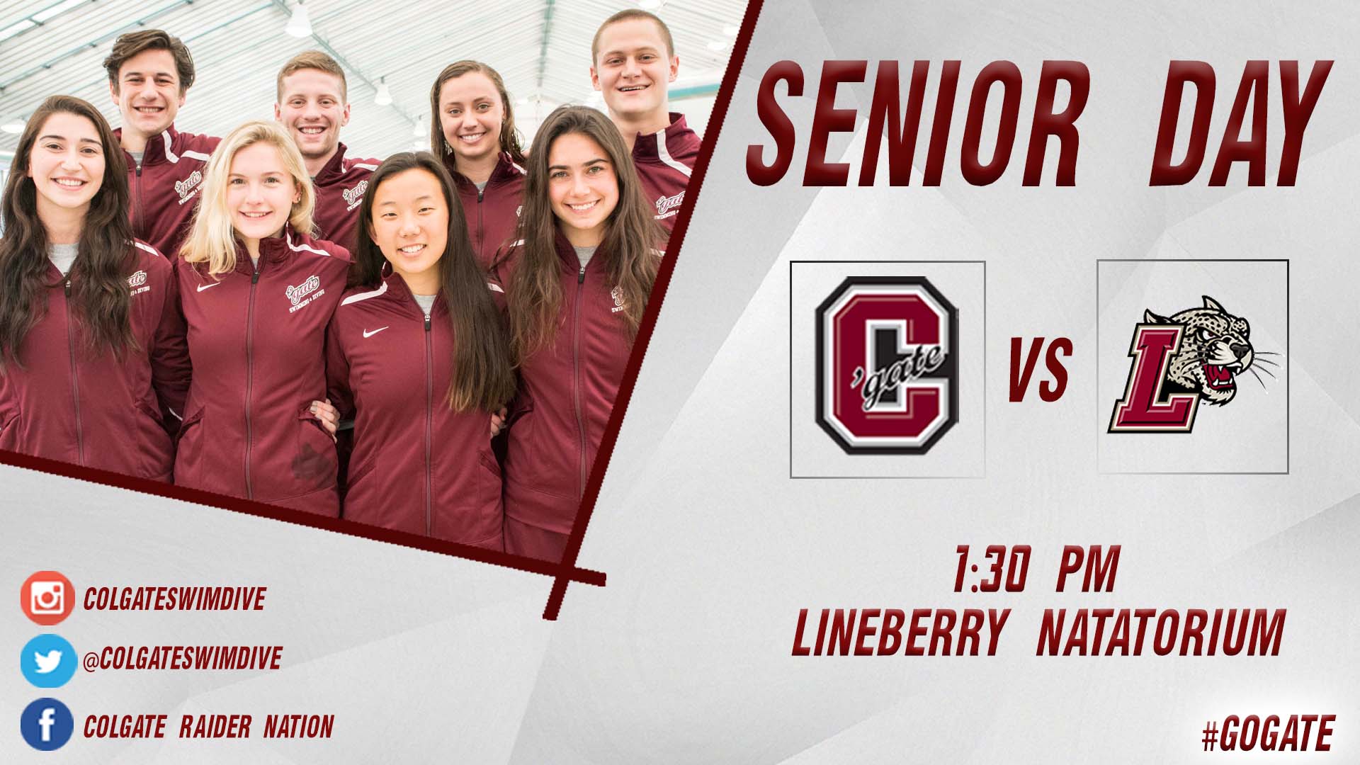 Colgate Swim Dive On Twitter Meet Day Come Help Us Honor