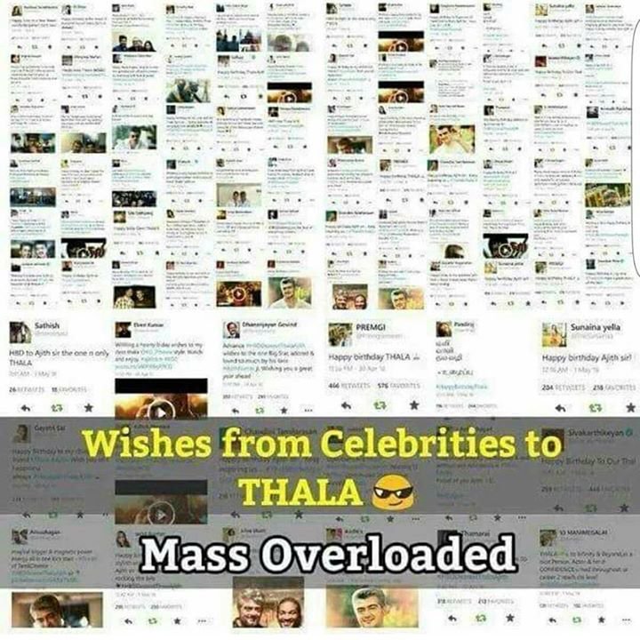 Jaypey12's tweet photo. Each and Every Year You Can see like this Celebrities Heartfelt Wishes to our Dear #AjithKumar ♥️

#May1ThalaAjithDay 

100DAYS TO KING AJITH BDAY

Tweets Suma Therikkum 🔥 https://t.co/1zSq0Qohns