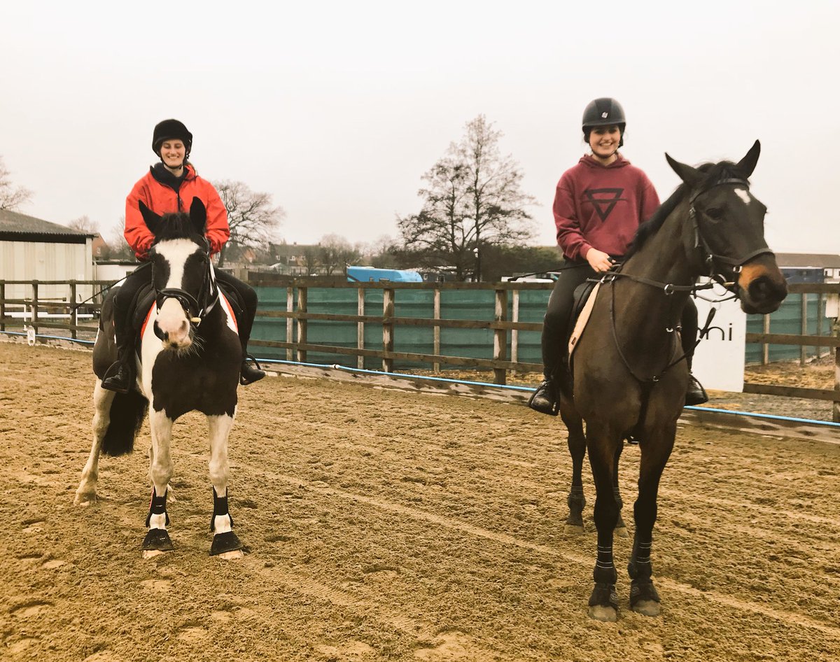 Equestrian team braving the weather for the first training session 2018 this morning <a href="/parwoodequest/">Parwood Equestrian</a> #showjumping #learning #perseverance