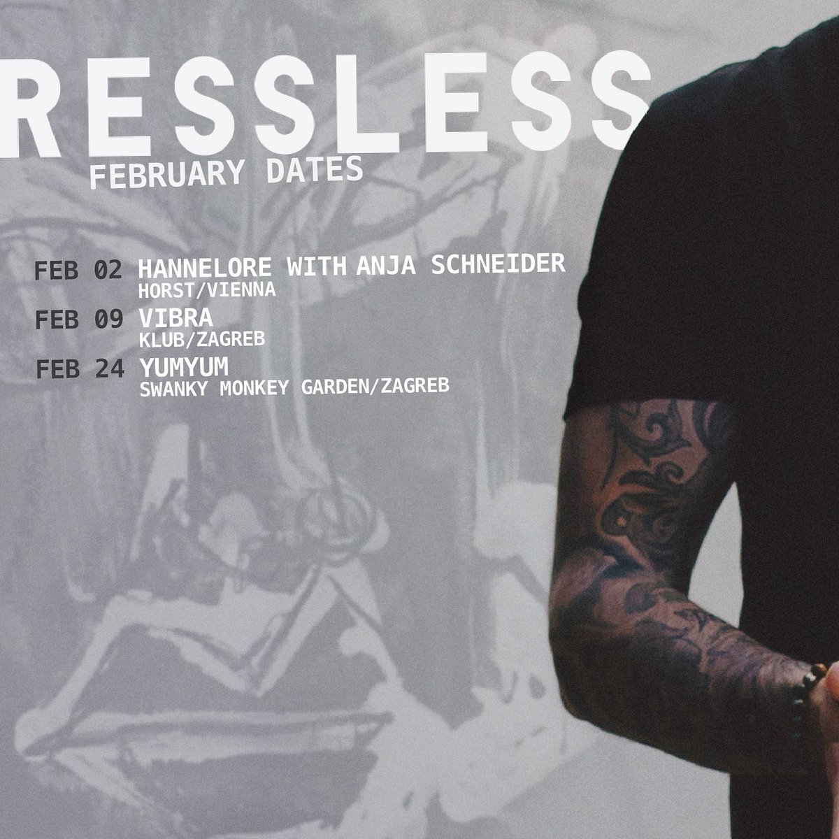 viktoryum's tweet photo. +February dates+ Join me on this ride 🏁  #housemusic #techhouse #techno #ressless https://t.co/AplJ0tCx8k
