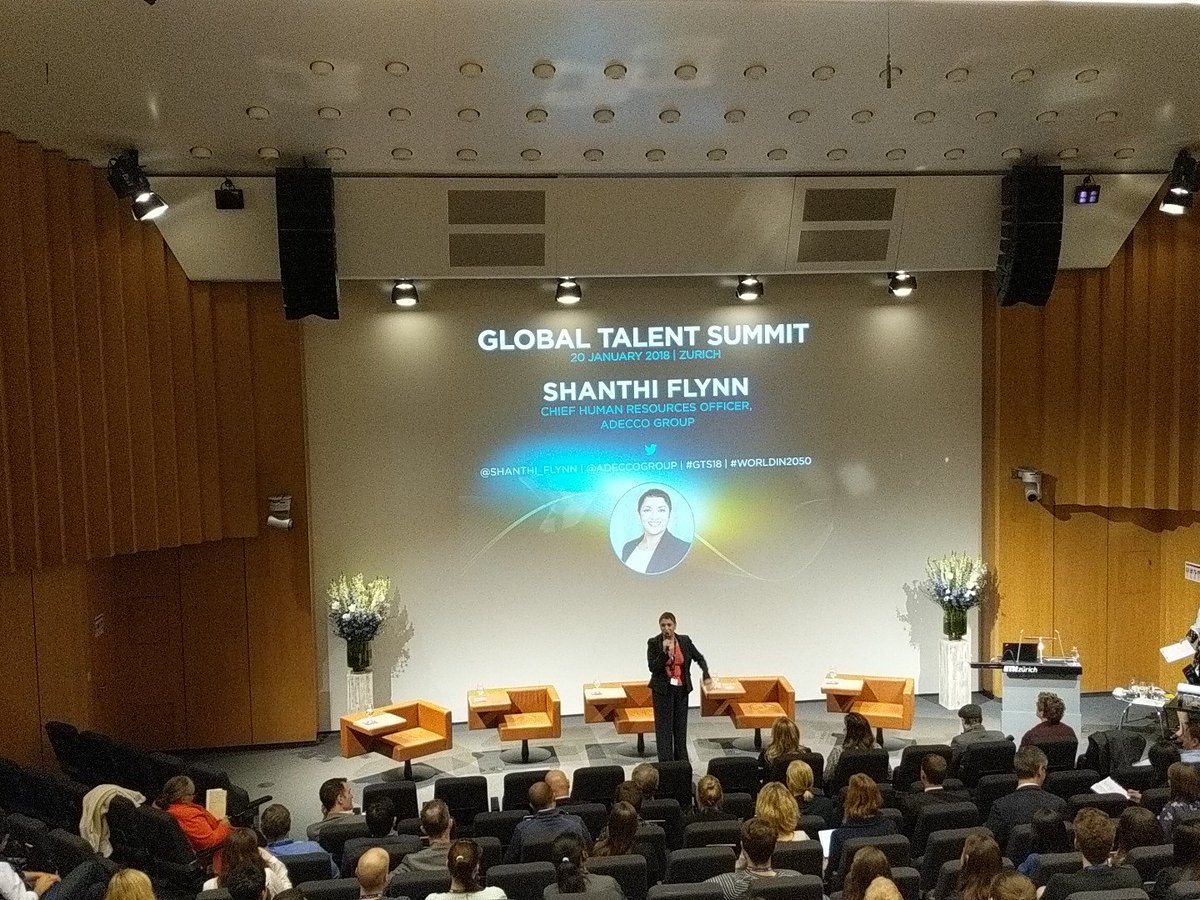 stellaschieffer's tweet photo. @shanthi_flynn talks about the experience when spot welding robots replaced jobs. Workers who were agile enough to relearn &amp; be re-trained to changing demands kept the job. Same will remain true in the future. #GTS2018 #Worldin2050 https://t.co/6LGJqIbcz2