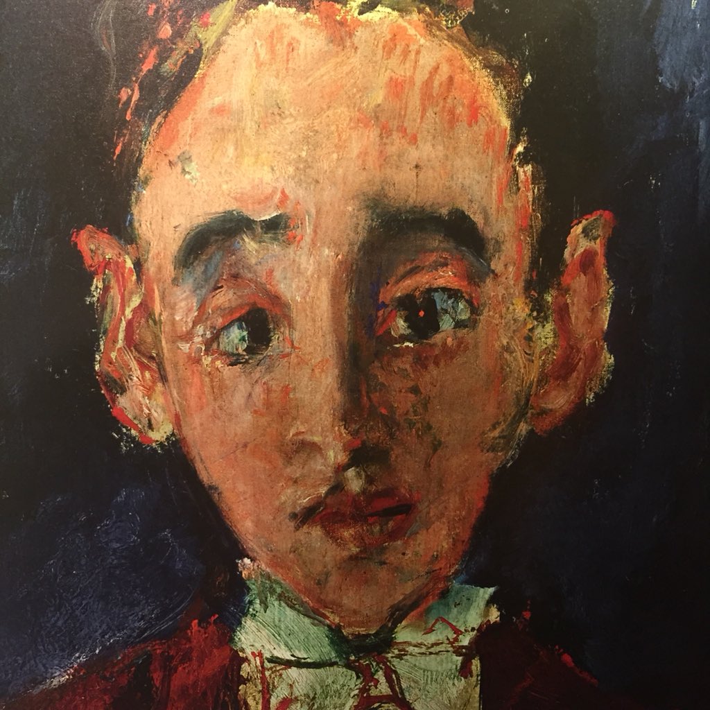 JDomercq's tweet photo. Last chance to see ‘#SoutinePortraits: Cooks, Waiters & Bellboys’ at the @CourtauldGall (closes Sun). Was profoundly moved by these three young boys and mesmerised by Soutine’s paint. A revelation. Do not miss this sensitive, beautiful, perfect little exhibition. https://t.co/GXaXBkLaJl