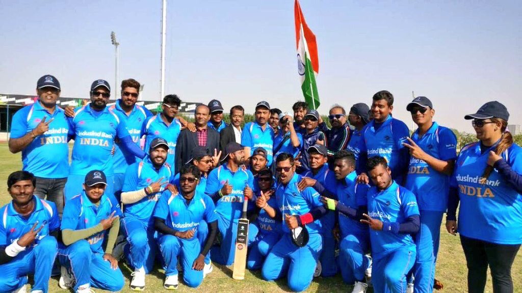 sureshpprabhu's tweet photo. With grit and determination any challenge can be overcome.Congratulations Indian cricket team for winning the  #BlindCricketWorldCup 2018! We are proud of your success! https://t.co/TYniUqee1M
