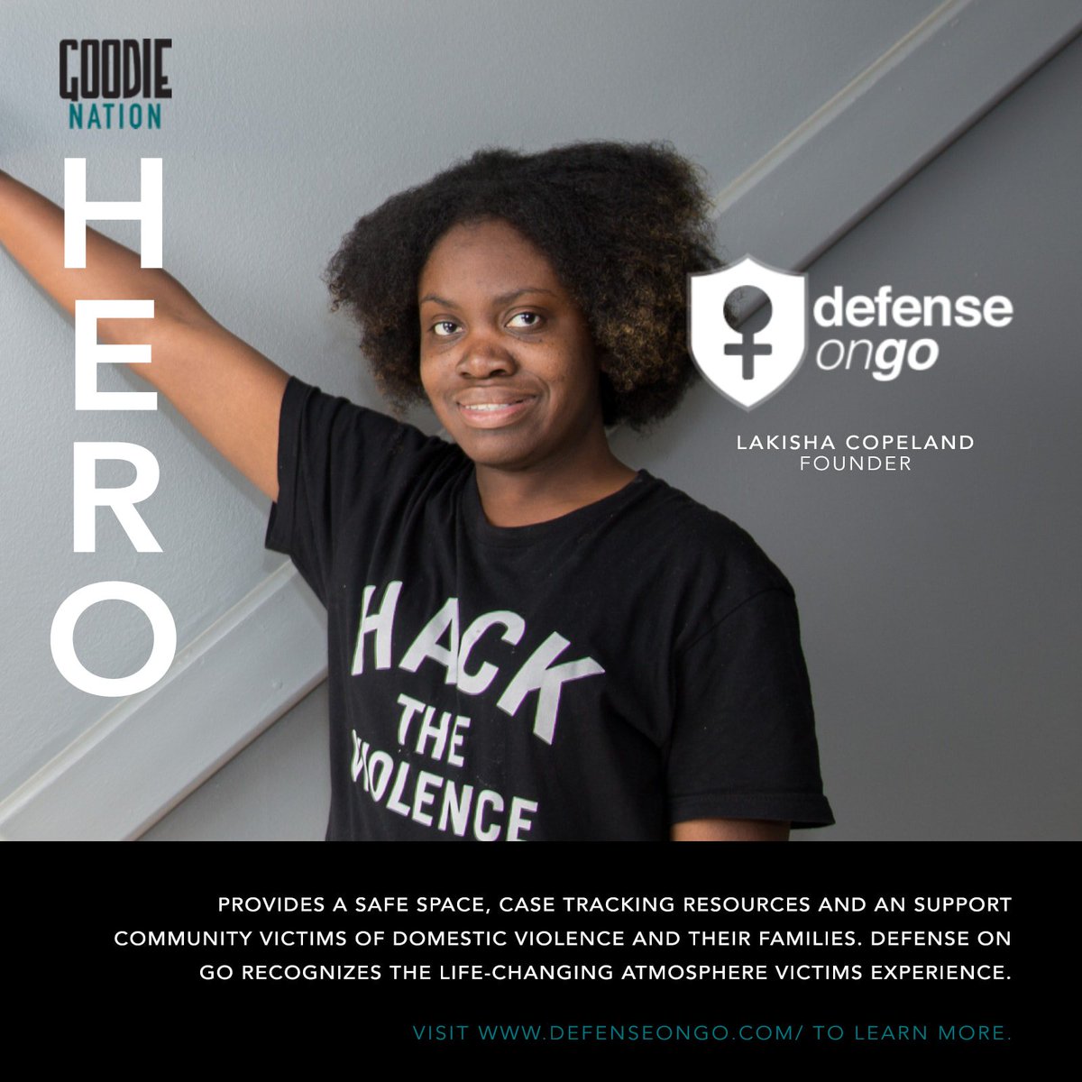 goodienation's tweet photo. ATL: Lakisha Copeland &amp; her team recognize the importance of providing a safe space for domestic violence victims. That’s exactly what the @defenseongo Domestic Violence awareness app does. Check them out during this Monday's #HacktheViolence Demo Night.
https://t.co/GcsGWQ3yHY https://t.co/EwjkRK1v3b