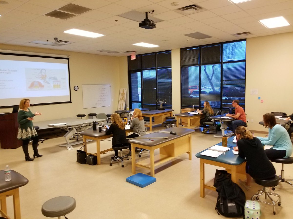 AmsiInfo's tweet photo. Day 2 of #CertVRS underway! Fun day of lab and special testing. #lectureZzzz #Vestibular #Balance @MPTAConEd @vestibularveda @VestibularRehab @DestinyHebert https://t.co/IjGb66eeP0