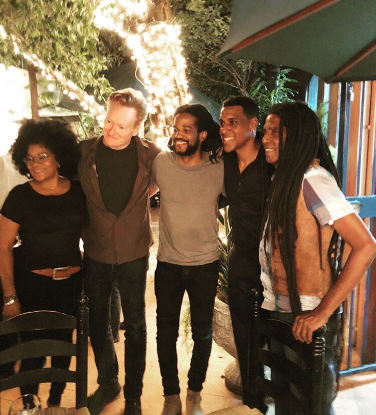 Power1021's tweet photo. Boukman Eksperyans Ayiti cherie!

Yè swa nou te pase yon bèl moman nan Quartier Latin ak Conan @teamcoco e ekip li a. Nou te djanm, @paulbeaubrun @mikaben509 , Lòlò, mwen menm). Yo te kontan anpil ; nou menm tou.
-
Lundi nap komanse video Foli Chèf la.

Ayibobo! #TeamPower102 https://t.co/1MOEPBqAfn
