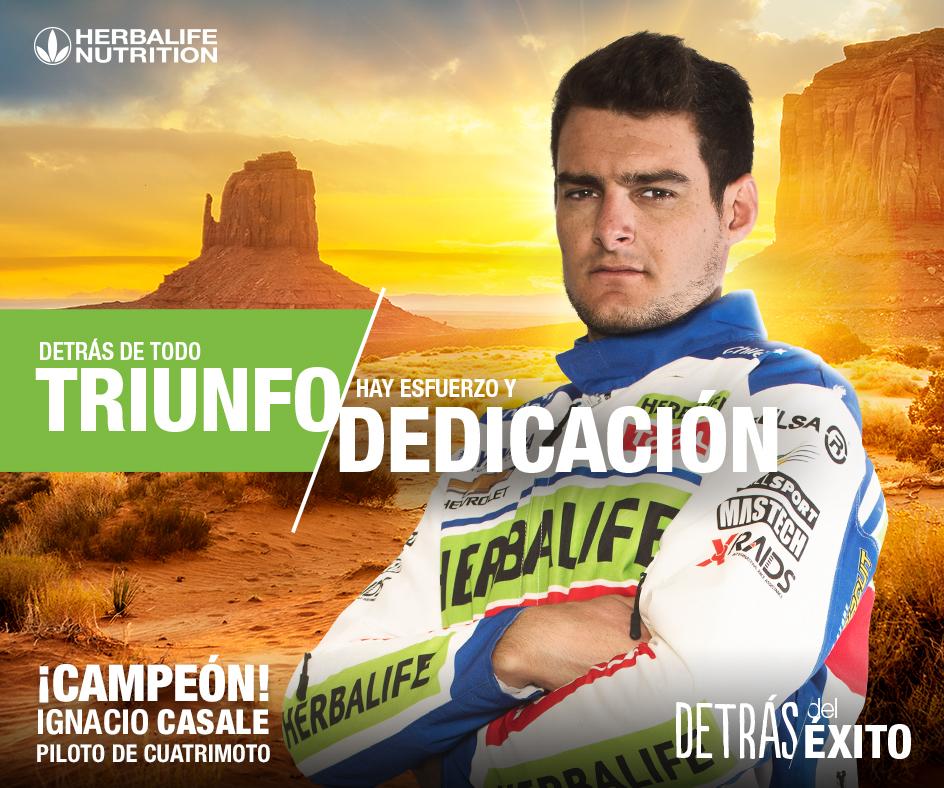 HerbalifeLatino's tweet photo. Felicitamos a @IgnacioCasale, miembro del Team Herbalife, por haberse llevado el primer puesto en la categoría Cuatrimotos en el rally más difícil del mundo. Porque detrás de todo triunfo, hay siempre esfuerzo y dedicación. #DetrásDelÉxito #TeamHerbalife https://t.co/JpRmkIgjtg
