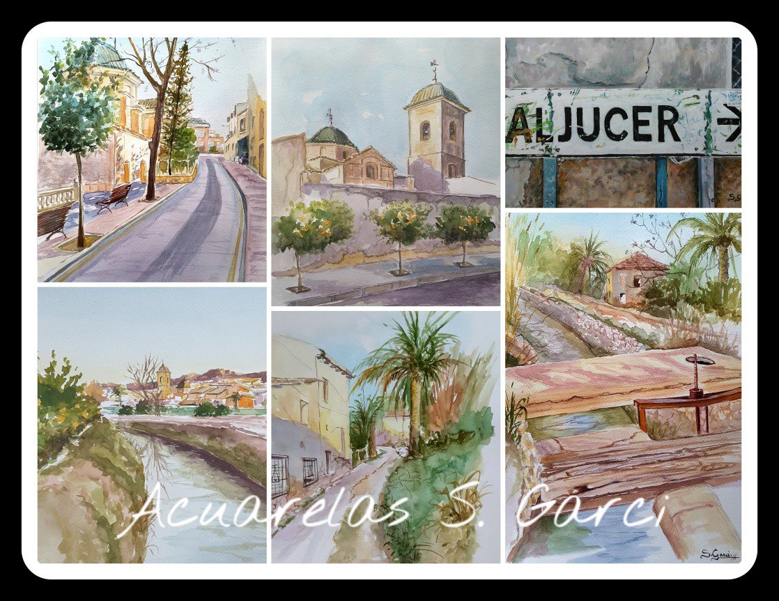 garcipintora's tweet photo. Realizando #acuarelas #apuntes #demipueblo #Aljucer #huerta #Wattercolor #painting #Aljucer #santigarciaartgallery #Artistasmurcianos #RRSSARTISTAS. https://t.co/tIF216FiiI