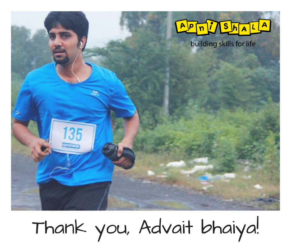 ApniShala's tweet photo. Congrats @AdvaitApshankar for exceeding ur #Crowdfunding target!
Donate to support other #runners here: https://t.co/bnxMrP3Bok #TMM2018 #iRunForApniShala #TataMumbaiMarathon #Education #RunForEducation #runforthecause #SocialEmotionalLearning #LifeSkillsEducation #MentalHealth https://t.co/1PDmJFS9SY