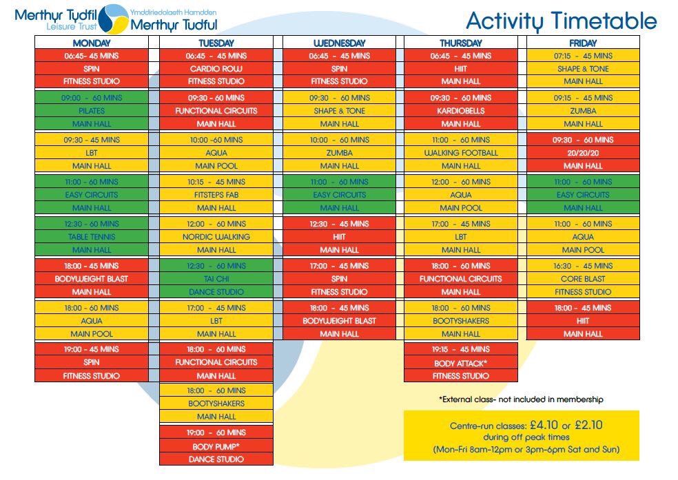 Checked out our new MTLC timetable yet? Starting this Monday. Pick up a copy at Reception.