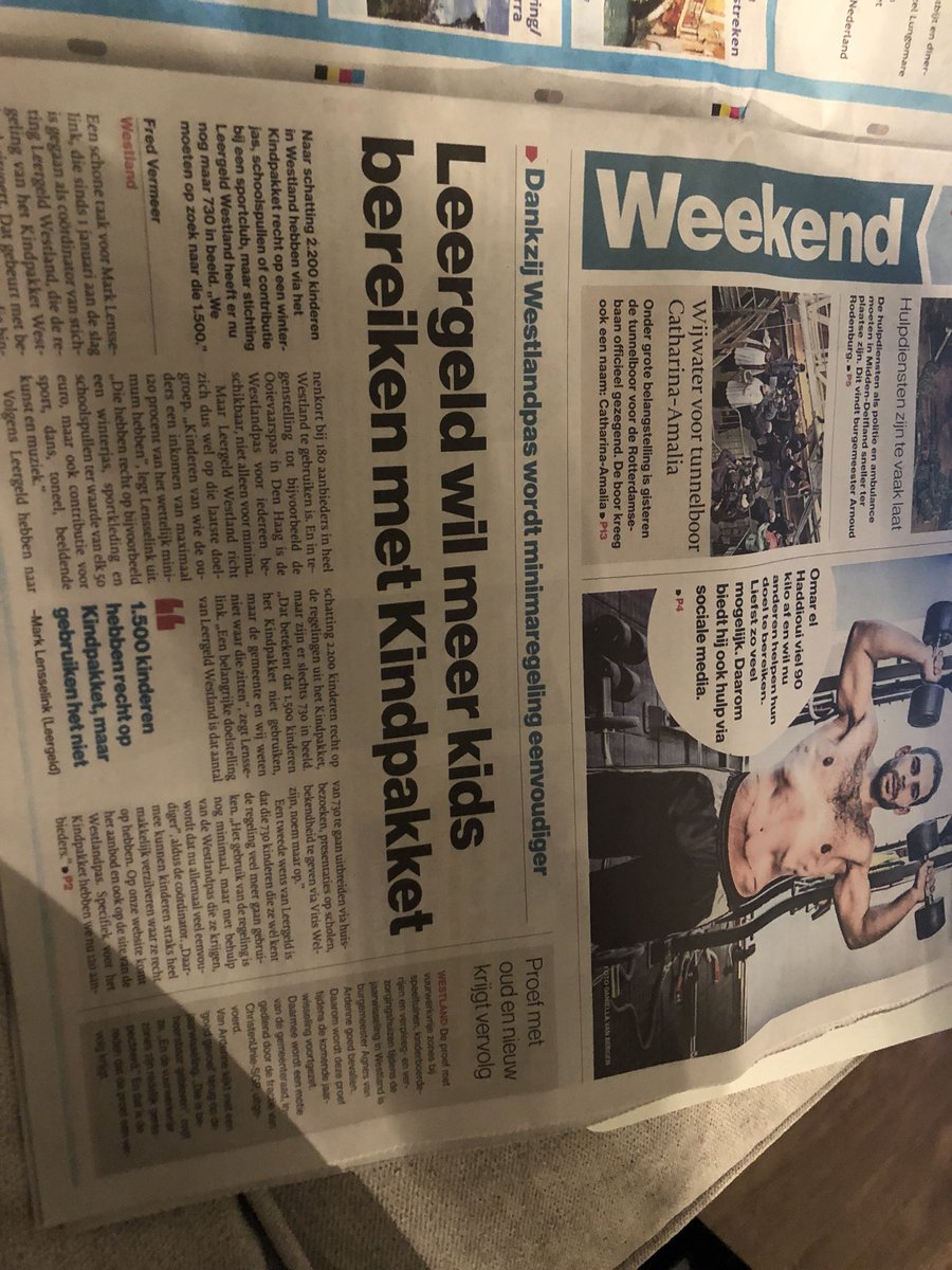 angelique_witde's tweet photo. Veel aandacht voor @Leergeldwestlnd vandaag in @ADWestland - die vanaf 1 januari 2018 het Kindpakket uitvoert. Succes @MarkLensselink #meedoenismeetellen https://t.co/VwyJHS8JBy