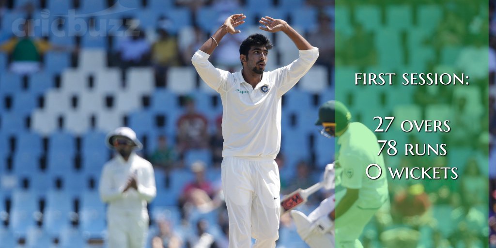 cricbuzz's tweet image. It's time for lunch but India looking at a long day at SuperSport Park, Centurion. #SAvIND