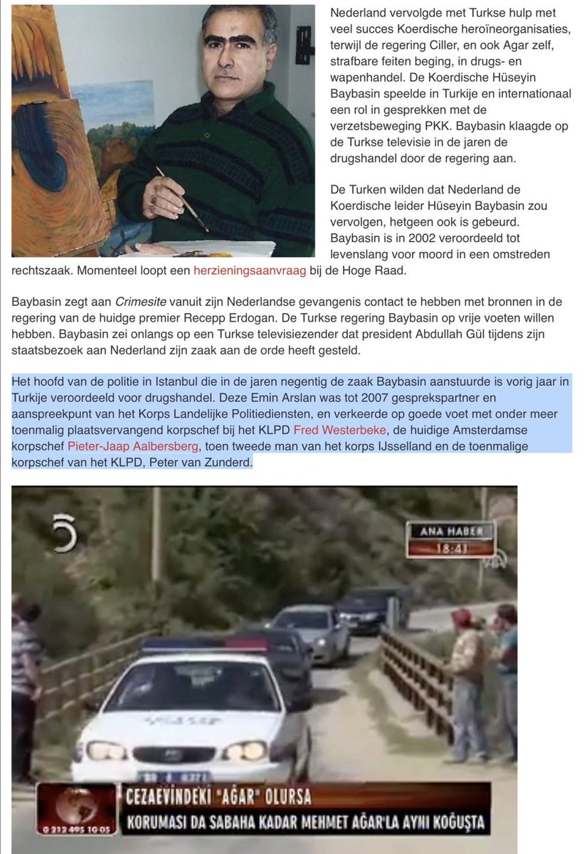 TruthHitsEvery1's tweet photo. Pieter Jaap #Aalbersberg & Fred #Westerbeke (bekend van (af)dekken #Demmink & #MH17) werkten nauw samen met Emin Arslan
Arslan (ex plv hfd veiligheidheidszaken Politie Istanbul) stuurde het #Baybasin-onderzoek aan in Turkije.
Hij werd zelf later veroordeeld wegens drugshandel! https://t.co/Ea43TYwiwa