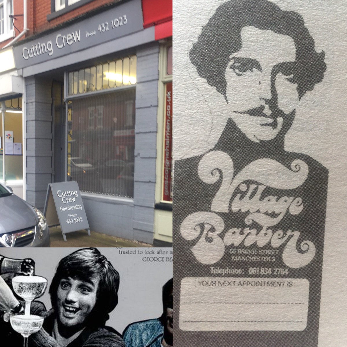 50 Years this week George Best’s favourite Hair Salon ‘The Village Barber’ opened.  His hairdressers Dave &amp; Dean reunited at The Cutting Crew, Heaton Moor