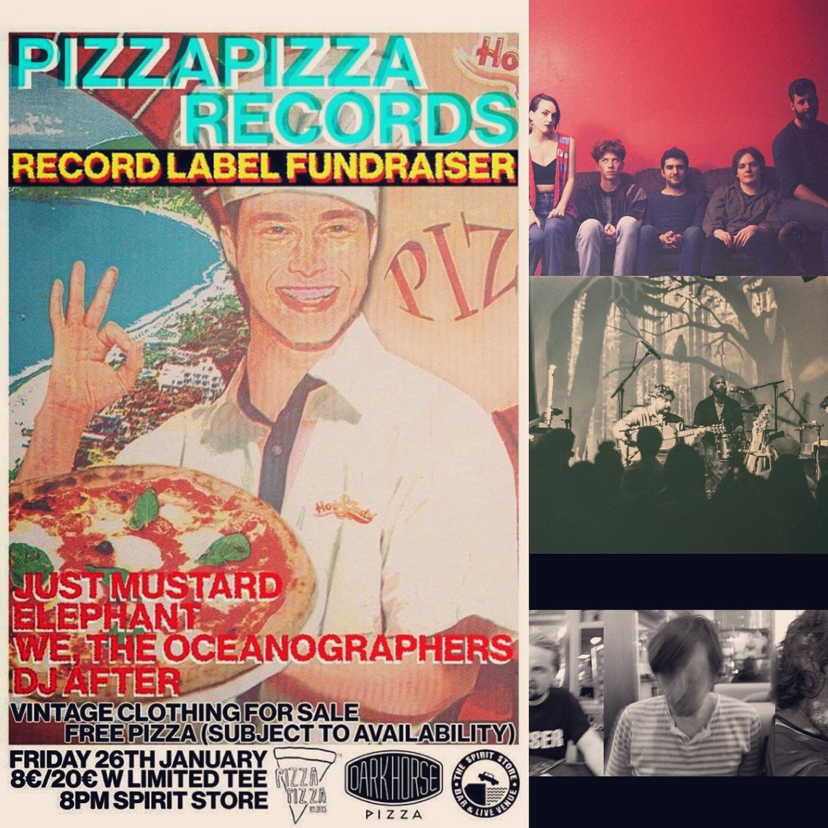 *NEW SHOW* Fri 26th Jan
Pizza Pizza Record label Fundraiser 
€8 Admission/€20 with T-Shirt
Doors 8pm
Dundalk based record label, started by local musicians and releasing music by up and coming Irish acts, as well as the “Dead Good” series of compilations.