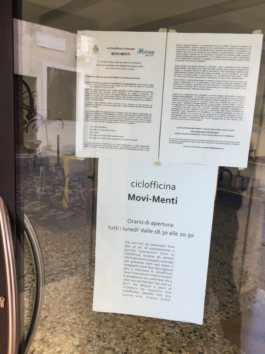 maurodigreg's tweet photo. ieri con l'amico @renzomasolo a Città di Bassano del Grappa grande giornata!!! Abbiamo parlato e discusso di mobilità ciclistica e pattuglie velomontate. Grande vanto la loro ciclo officina Comunale :) #cicloofficina #mobilitàciclistica #bikepatrol #aipib https://t.co/HXxJoIJyJT
