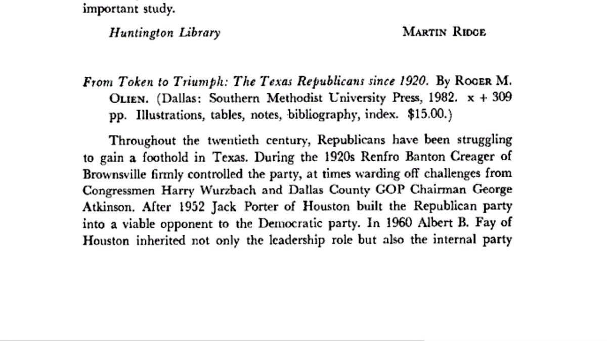 After amalgamation of the GOP for the 1916 presidential campaign, Rentfro B. Creager, a Brownsville lawyer and 1916 gubernatorial candidate, soon became party leader.