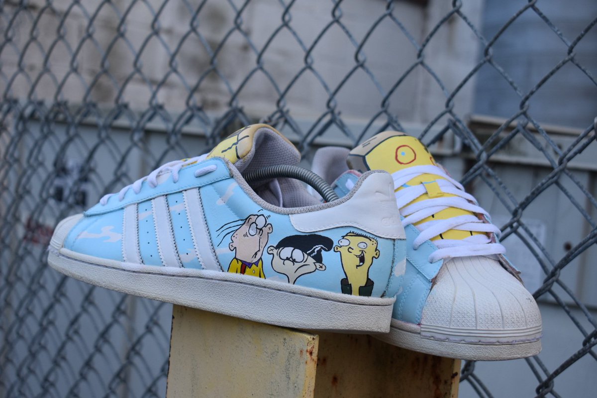 KyngRed_Kustomz's tweet image. Ed Edd n Eddy shell toe custom.. @AngelusDirect @AngelusBrand @OTSShoeShop #ededdneddy #adidas #shelltoes #2000s #childhood #art #artist