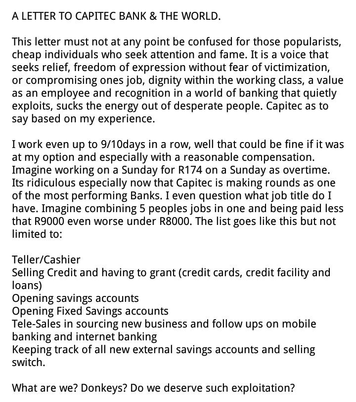 AdvoBarryRoux's tweet image. Open Latter To Capitec Bank