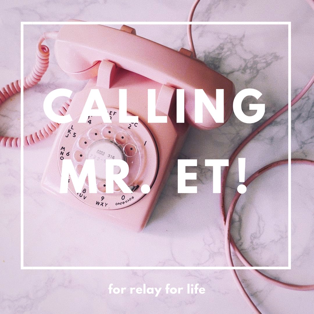 RelayForLifeET's tweet photo. Mr. ET applications are now available ! They can be found on the Relay for Life board in the lobby. 🎗 https://t.co/c4VuBoa9wV