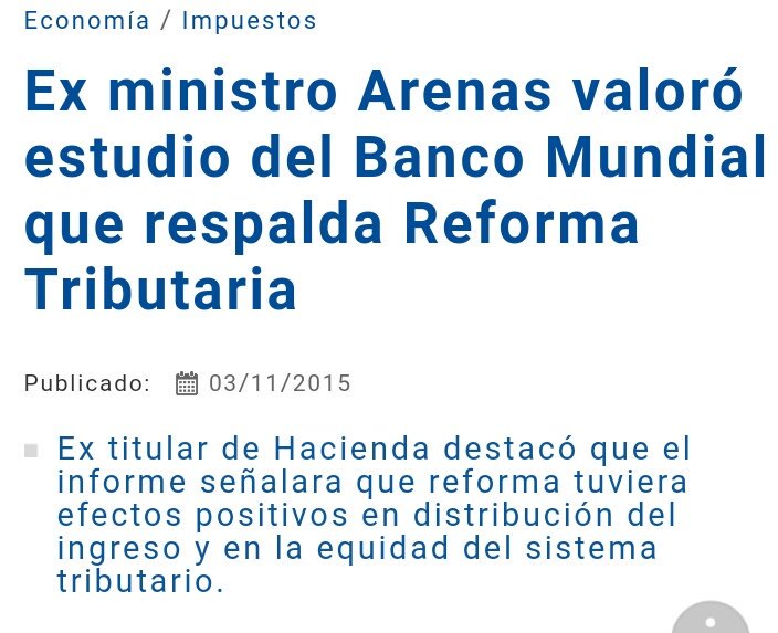 pablolirar's tweet photo. Ex ministro de Hacienda de @mbachelet, Alberto Arenas valoró estudio del Banco Mundial que respalda Reforma Tributaria el 2015... #TodoCalzaPollo https://t.co/p88sDhS7cK