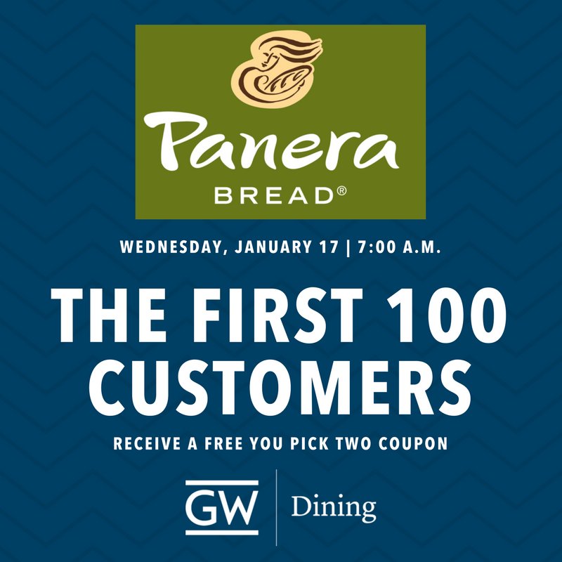 Will you be one of the first 100? 

This promotion is only offered for GW students! Be sure to bring your GWorlds.